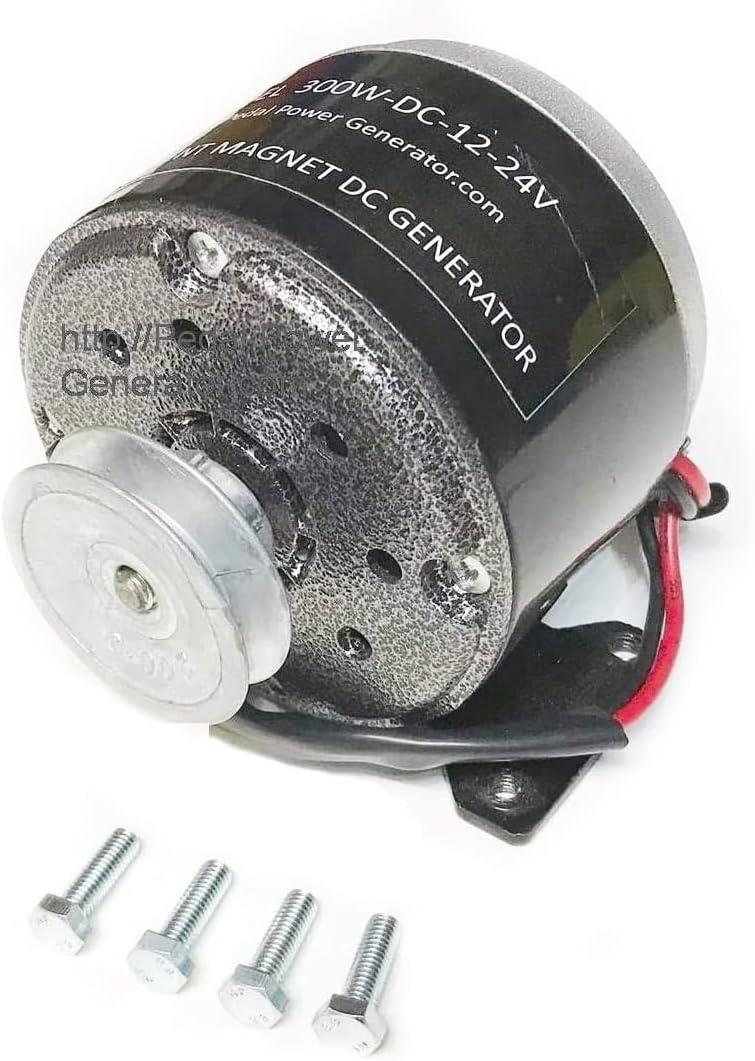 300 Watt Permanent Magnet DC Pulley Generator 3/8" V-Belt Drive Pedal Power Pulley Dynamo with air ventilation holes PPG-PM300-P