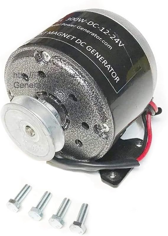 300 Watt Permanent Magnet DC Pulley Generator 3/8 V-Belt Drive Pedal Power Pulley Dynamo with air ventilation holes PPG-PM300-P
