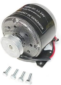 300 Watt Permanent Magnet DC Pulley Generator 3/8" V-Belt Drive Pedal Power Pulley Dynamo with air ventilation holes PPG-PM300-P