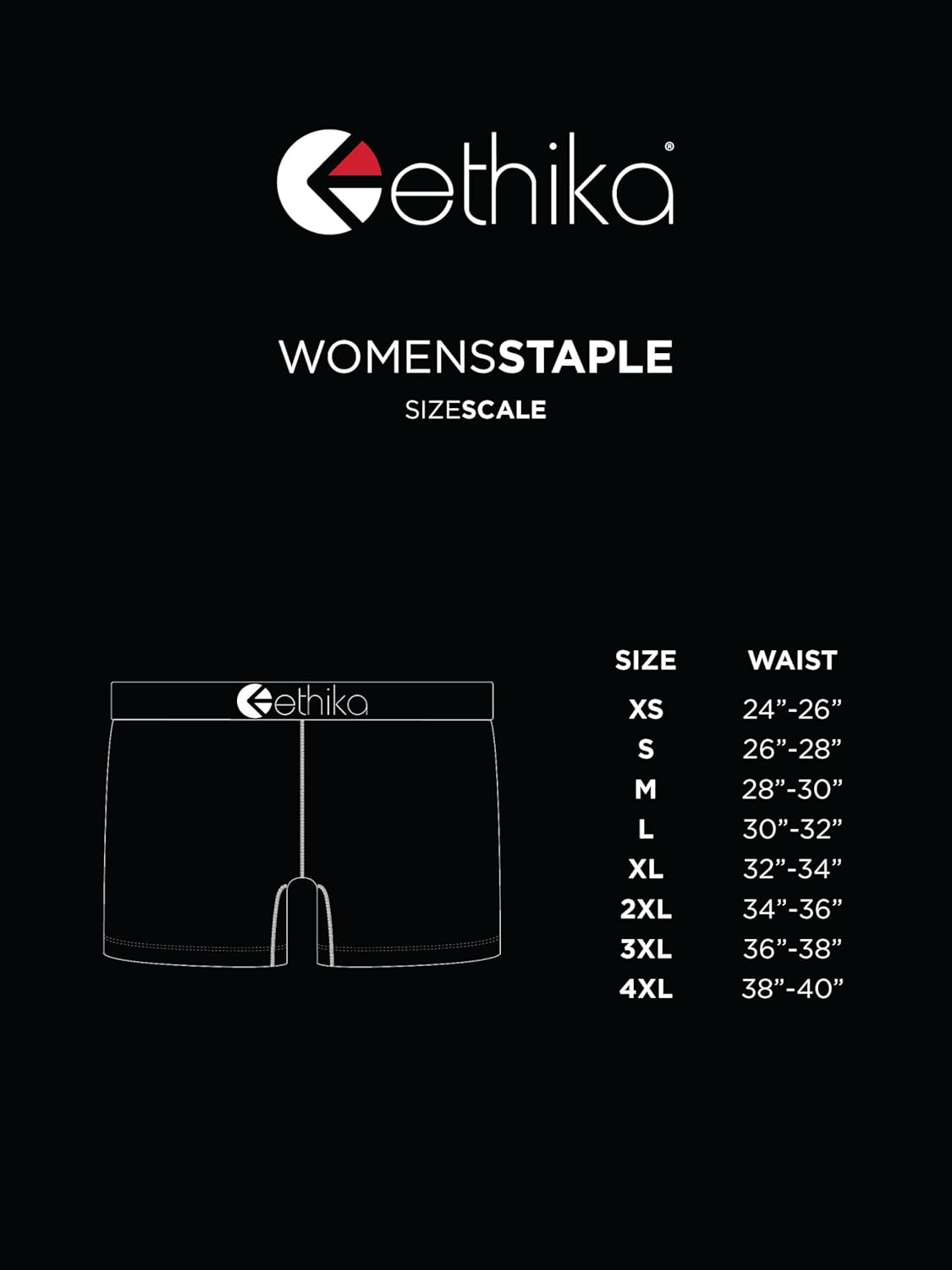 Ethika Women's Staple Boxer Brief Comfortable with Stretch Fit for Daily Wear - Midnight Black - Image 3