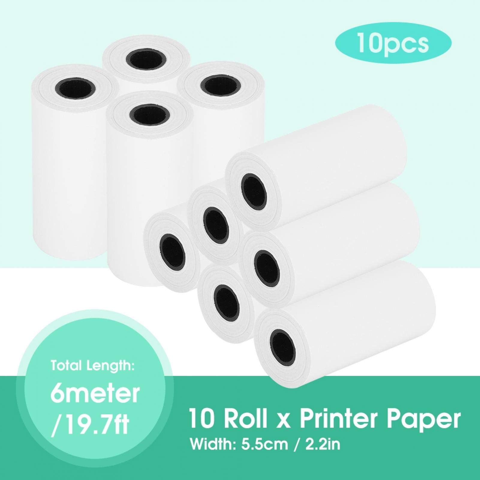 Papier termiczny do drukarki, papier do natychmiastowego aparatu, 6 metrów x 5,5 cm, przybory szkolne dla studentów rzemiosła