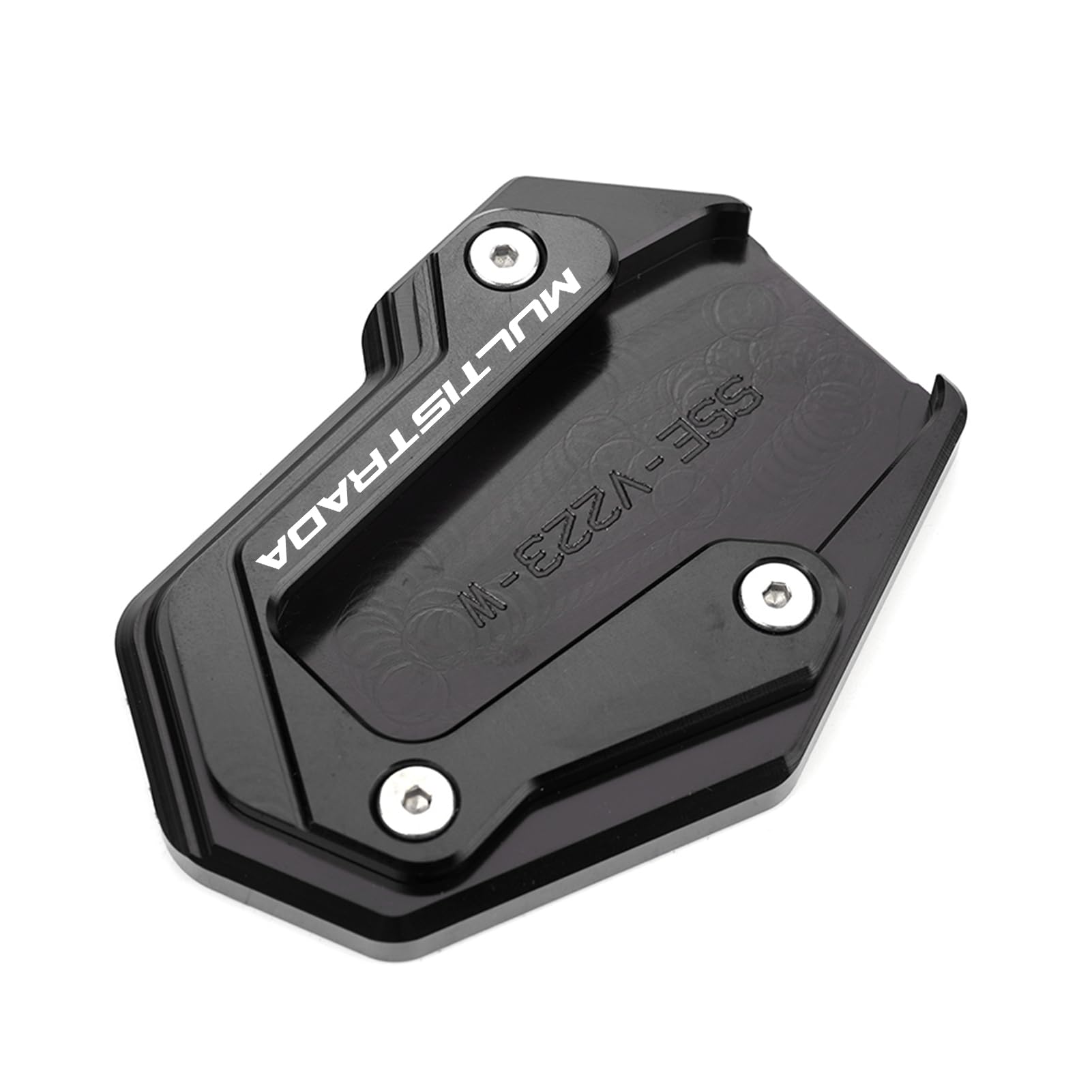 Adatto per DUCATI Multistrada V2 V4 S 2023 2024 Multistrada V4S V2S 2022 Moto Cavalletto Piede Ingranditore Supporto Cavalletto Laterale Estensione Pad (Nero)