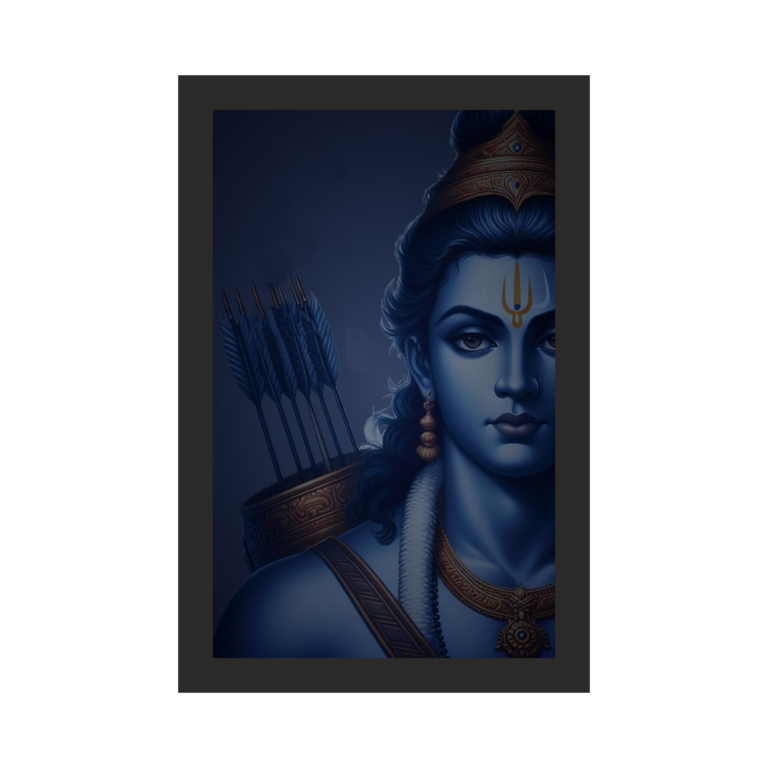 Lord Ram: Majestic Divine Gaze, 12x18 Inches