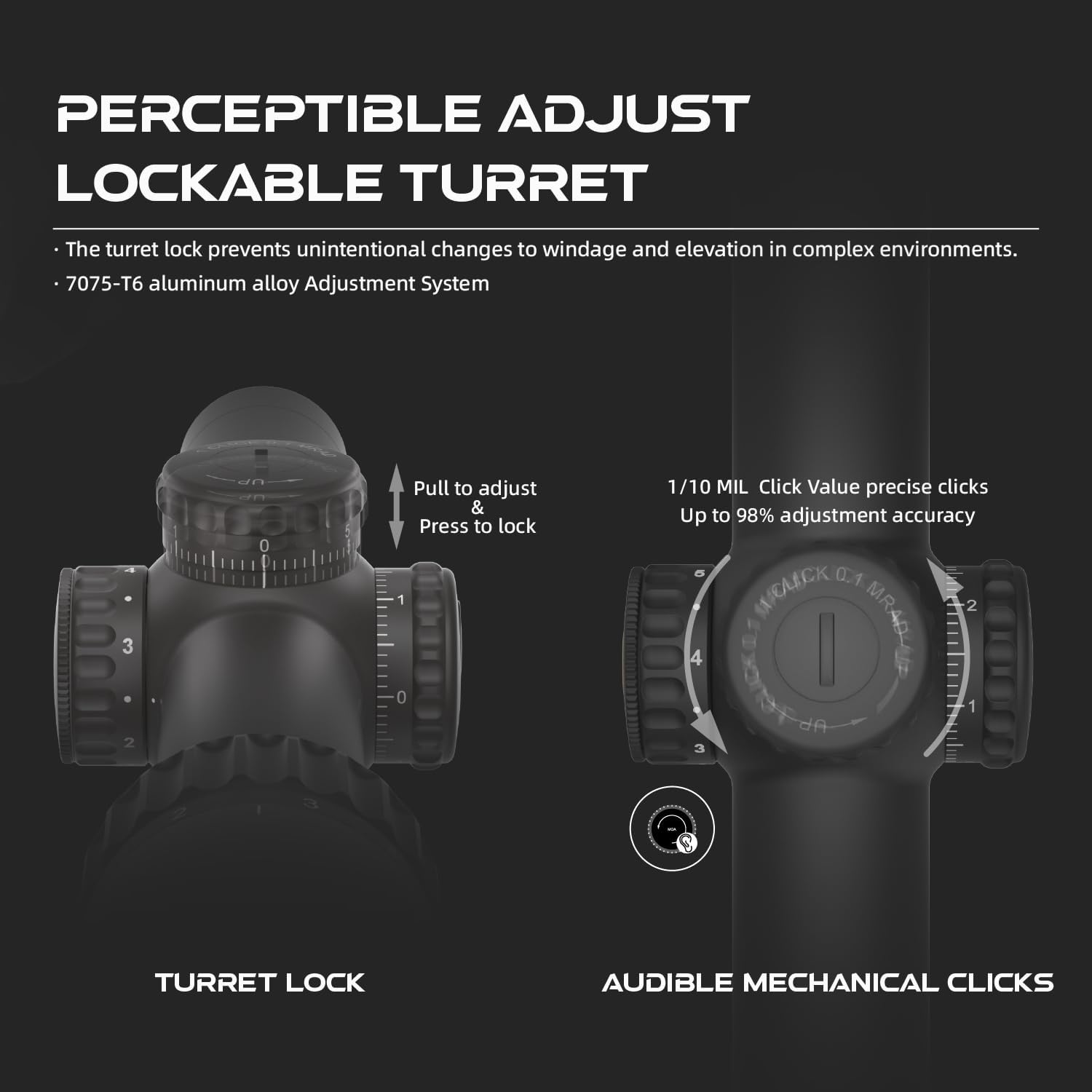 Close-up of the objective lens showing light transmission