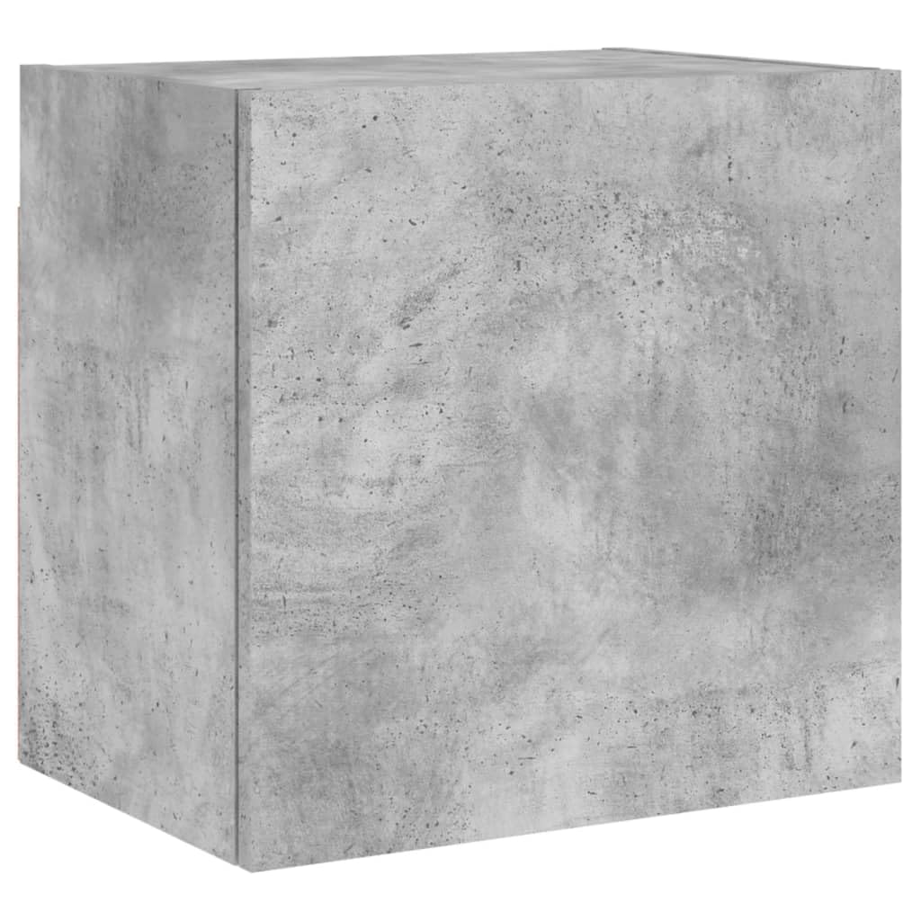 Mobile da parete per TV, 2 pezzi, grigio cemento, 40,5 x 30 x 40 cm