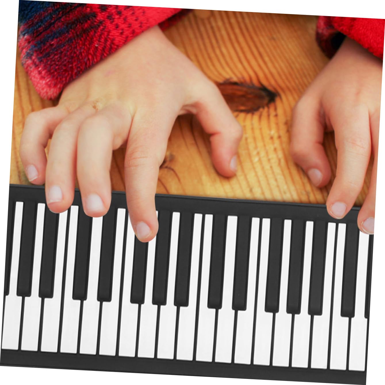 Mikinona Pianoforte Digitale Portatile Tastiera Arrotolabile 61 Tasti in Silicone, Effetto Vibrato e Programmazione, per Ragazzo Ragazza
