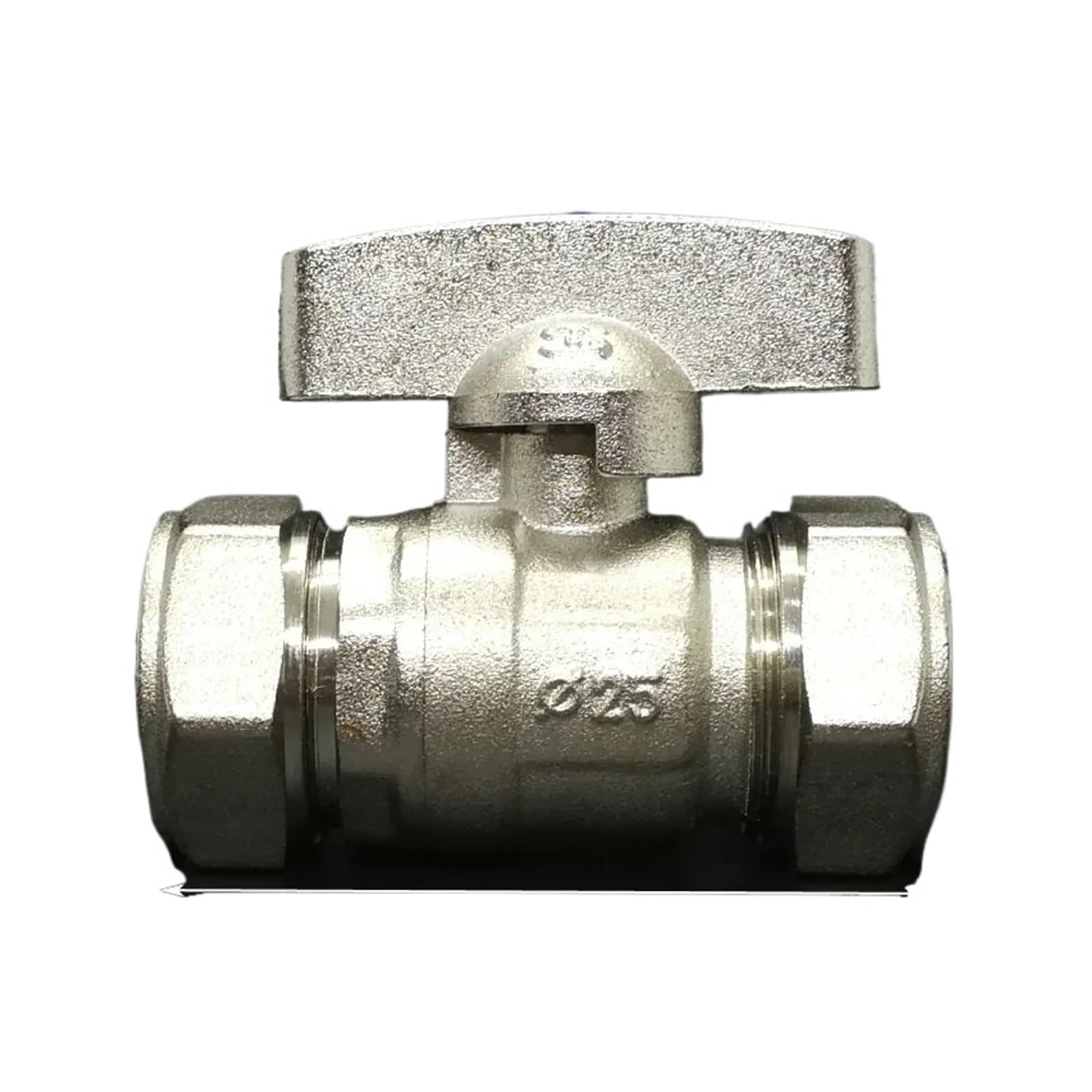 Robinet boisseau sphérique laiton nickelé filetage extérieur chauffage 1/2