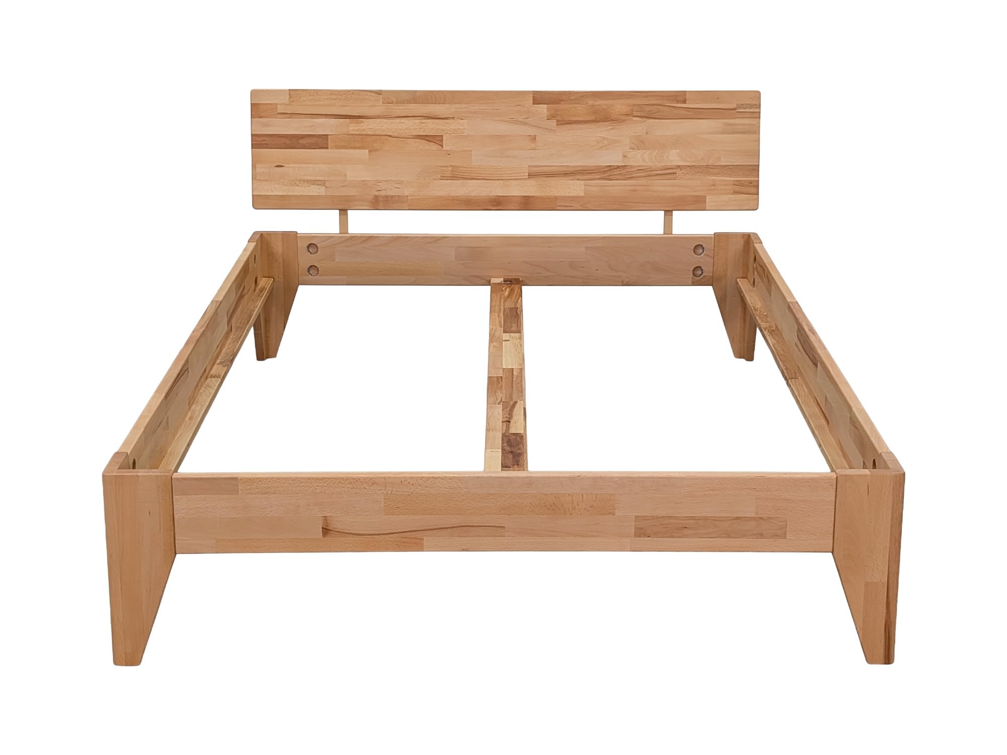 BettenABC Massivholzbett Rustica - 140x200 cm - Kernbuche in Naturoptik - Natur geölt