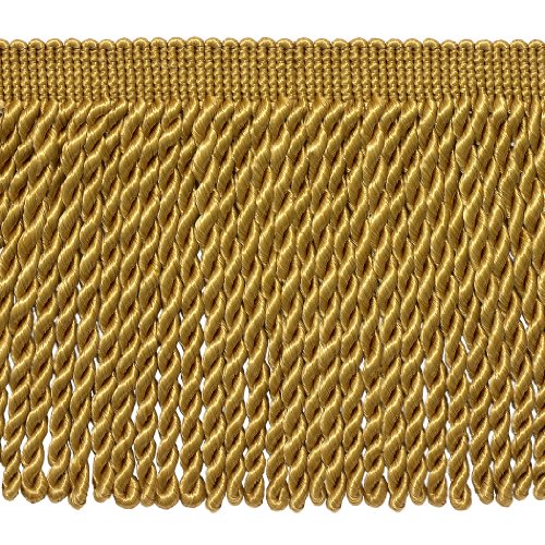 DÃ‰COPRO 5 Yard Value Pack - 6 Inch Long Gold Bullion Fringe Trim, Style# BFS6 Color: C4 (15 Ft / 4.5 Meters)