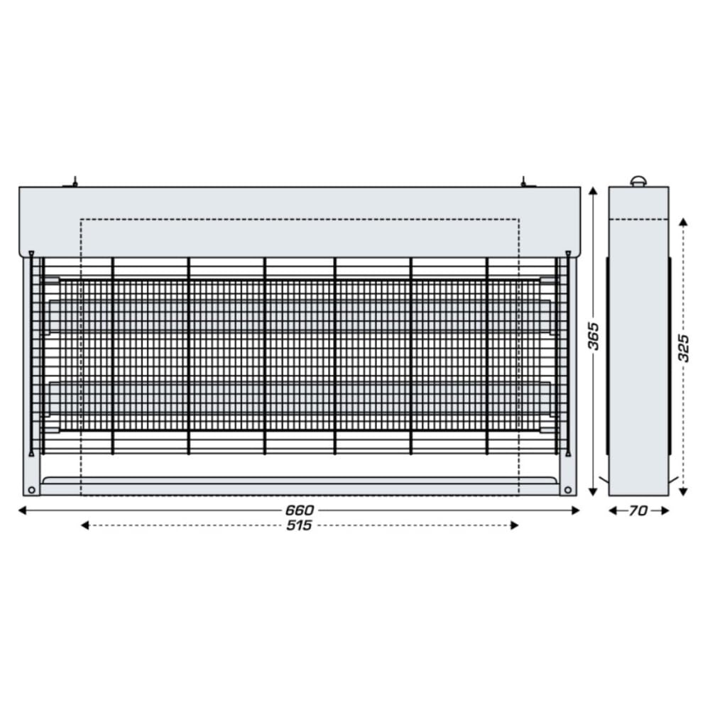 JVD Insektenvernichter elektrisch Für Profis, Edelstahl, 120 m², 3800 V, LED 12W