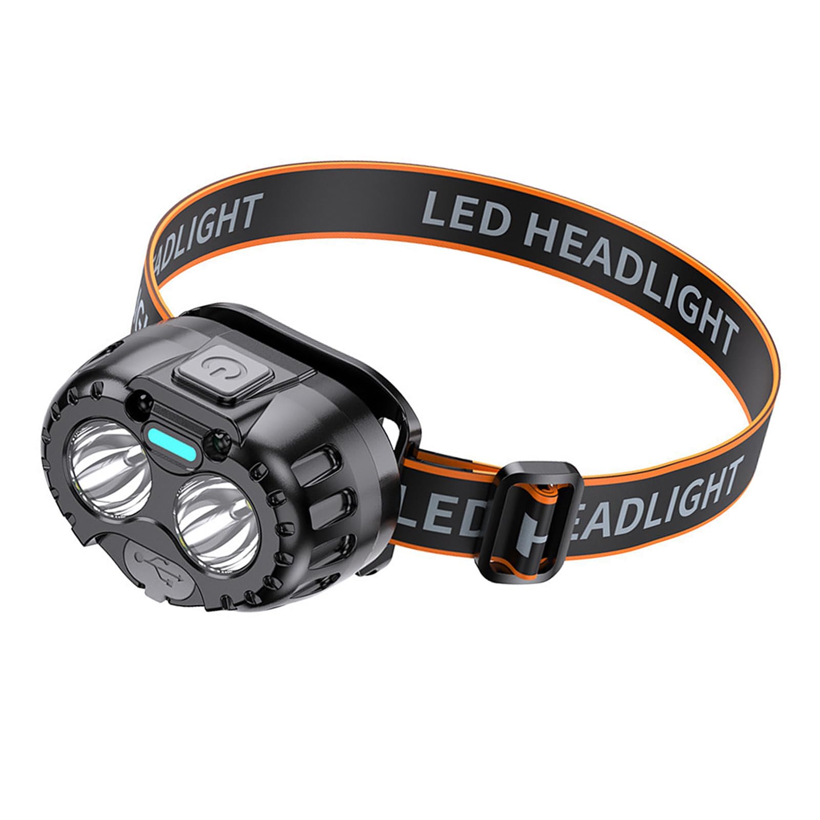 FROMCEO LED Headlamp with 3 Modes for Running Hiking Fishing Fast Charging Camping Headlamp