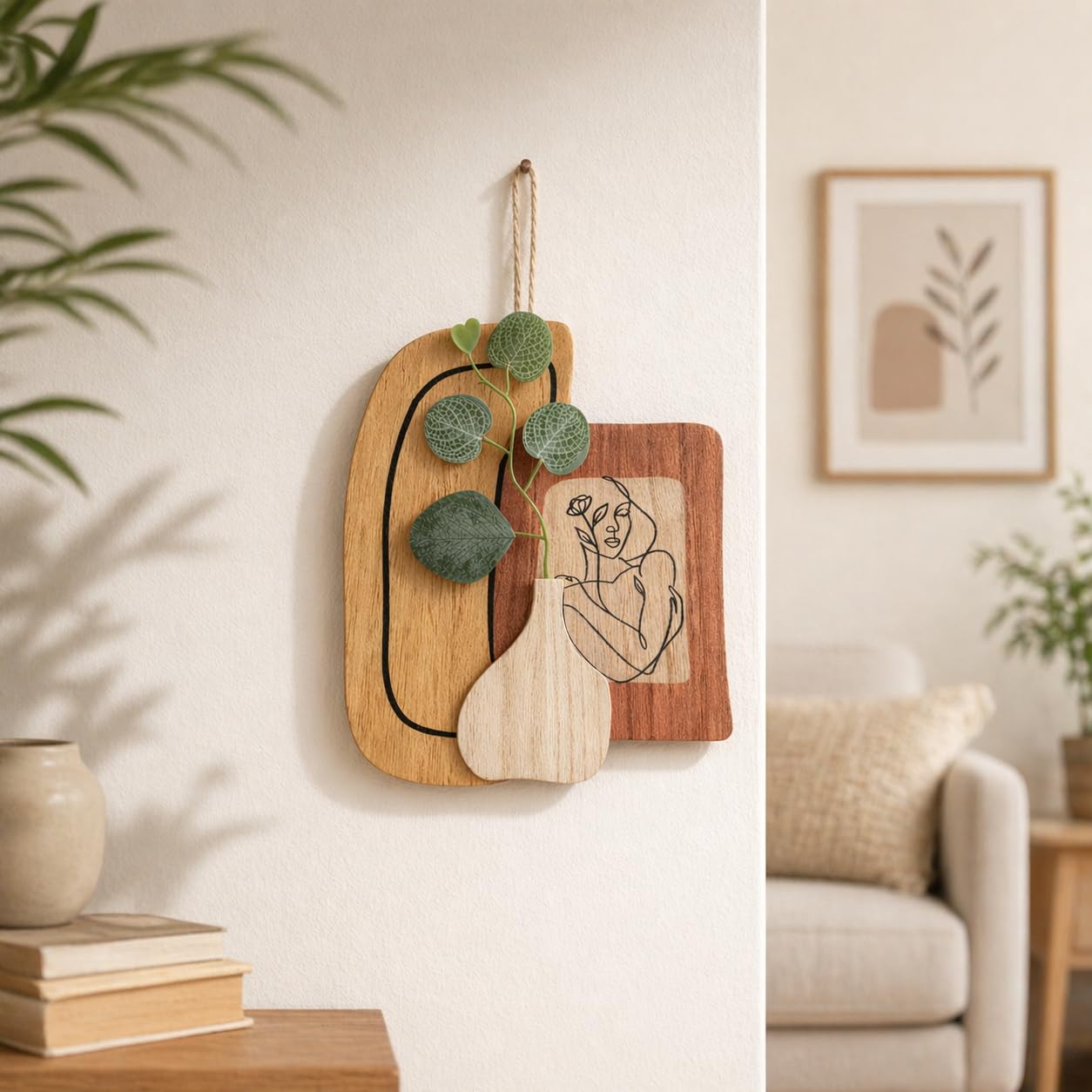 Abstract Wooden Wall Hanging - Modern Art Decor -7 Abstract Wooden Wall Hanging - Modern Art Decor -7