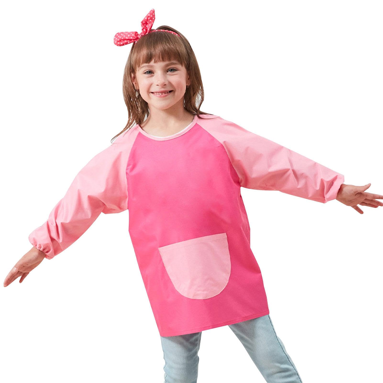 Grembiule Pittura Impermeabile Per Bambini – Maniche Lunghe, Regolabile Con Velcro – Taglia L (125-140cm) – Nero - 3