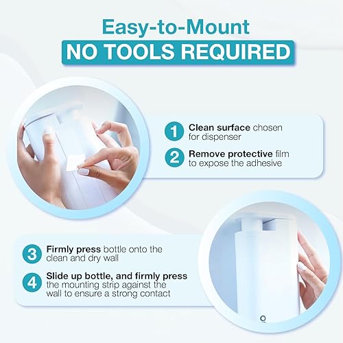 Miniatura 2 de TYCHO Dispensadores de ducha y champú hidratante y acondicionador hidratante (2+2)  No necesita herramientas para champú y acondicionador  Champú