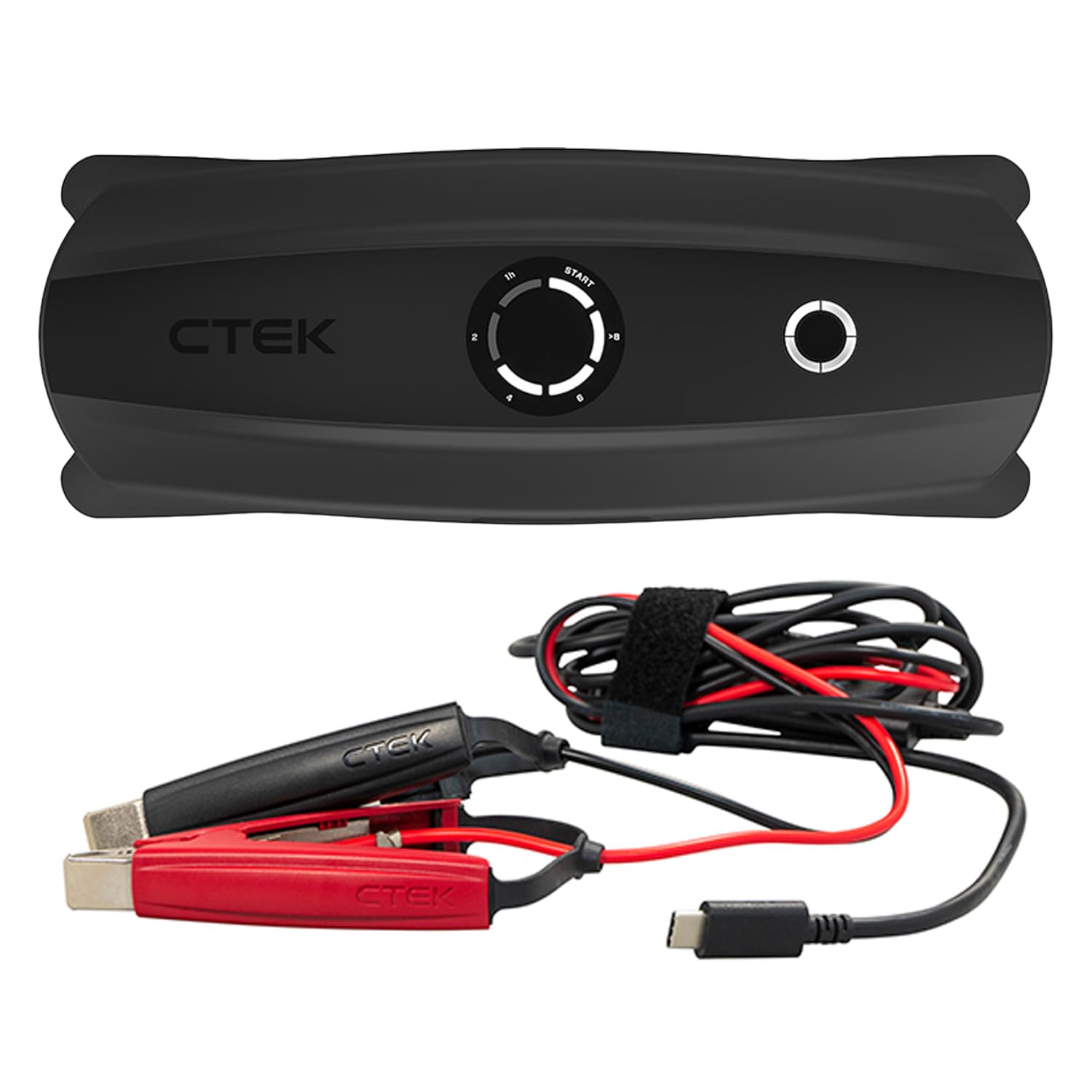 CTEK CS FREE, 12V Power Bank Ładowarka, Portable Charger Solar, 4-w-1 Power Bank Solar Dla Samochodu & CTEK USB-C Charge Cable Clamps