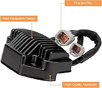 Vista 5 de 74631-06 Regulador de Voltaje Alternador Rectificador Compatible con Harley Davidson Dyna Super Glide Custom Wide Glide Low Rider Street Bob