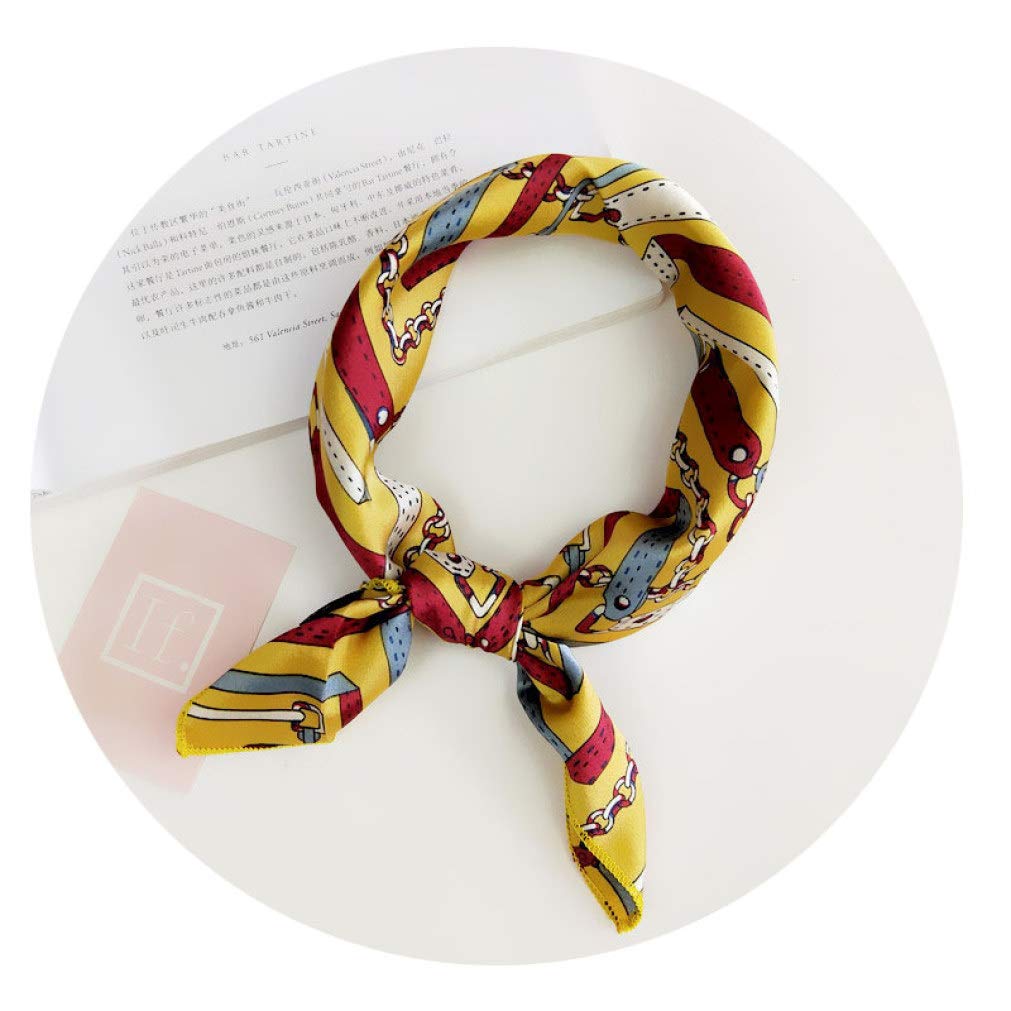 Square Scarf Hair Tie Band Business Party Women Elegant Small Vintage Skinny Retro Head Neck Silk Satin Scarfs