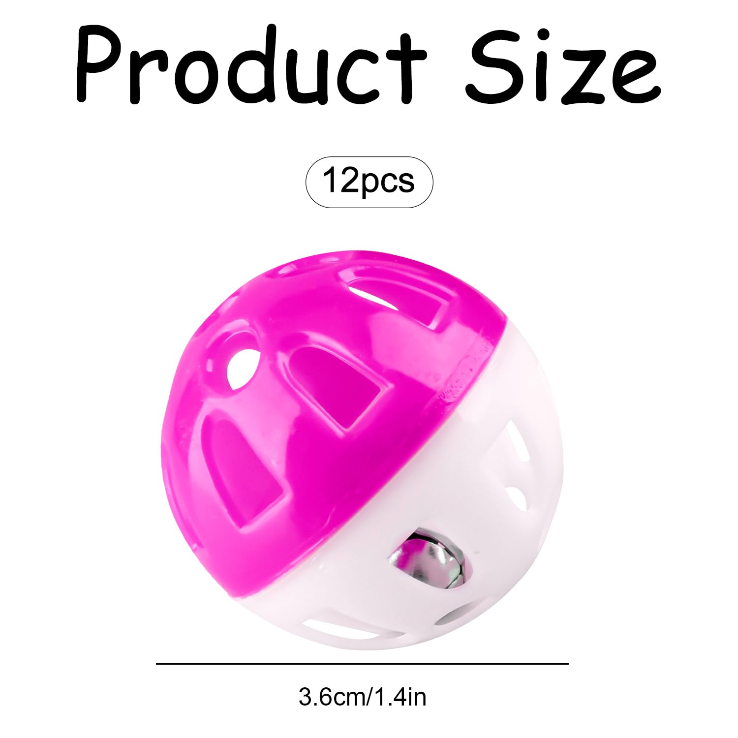 Luckious 12 PCS Cat Bell Toy Ball, Interactive Motion-Activated Jingle Ball for Cats - Image 2