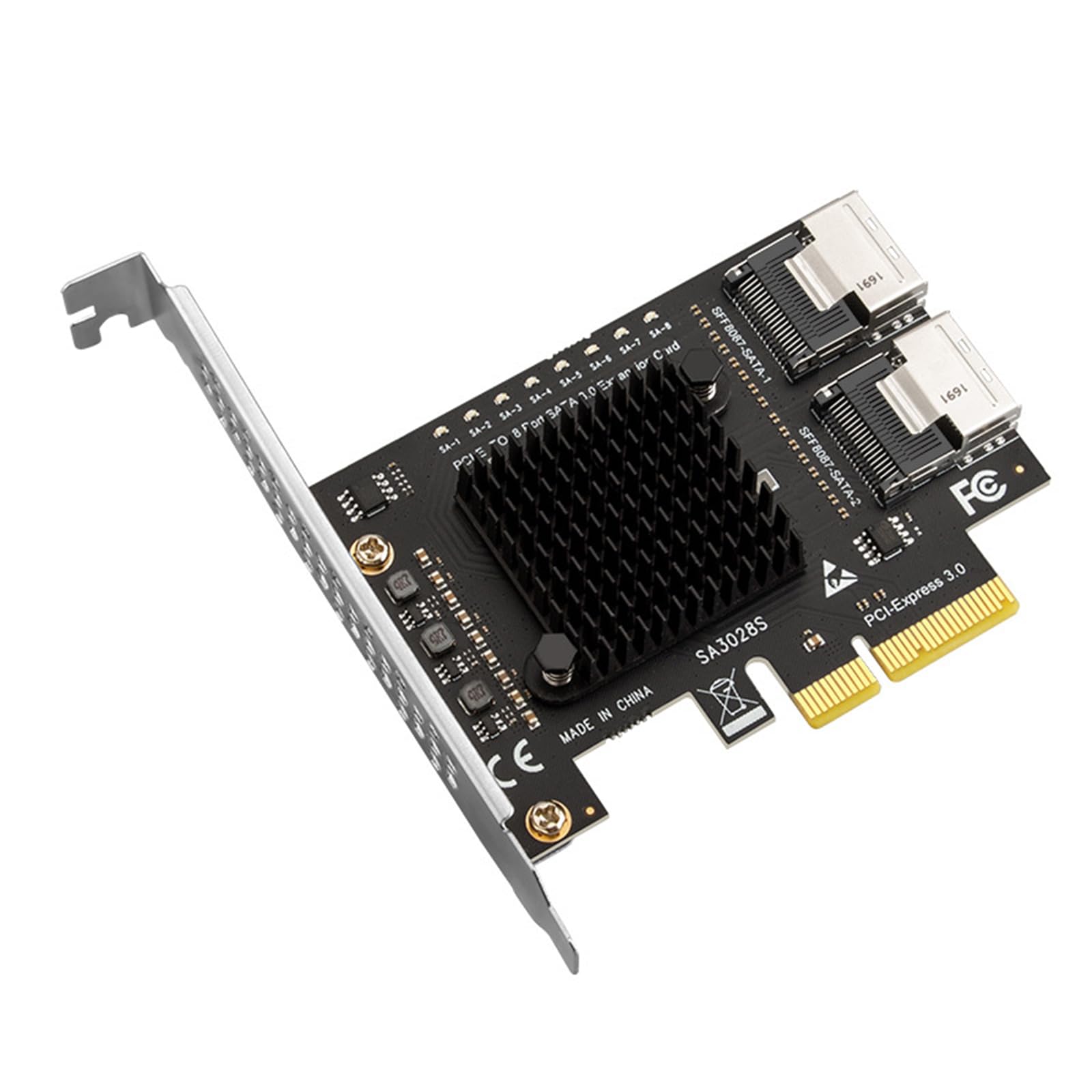 Amazon.co.jp: PCIe → SFF8087 Mini 8ポート Sata 3.0 アダプター