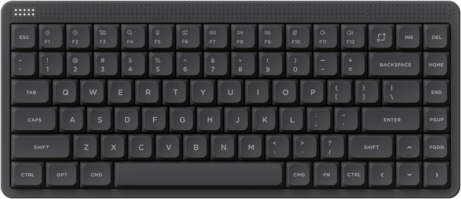 Node75 Wireless Mechanical Keyboard, 75% Hot Swappable Custom Low Profile Keyboard, 84 Keys Computer Gaming Keyboards, Supports Touch Gestures, PBT Keycaps, Bluetooth/2.4GHz/USB-C