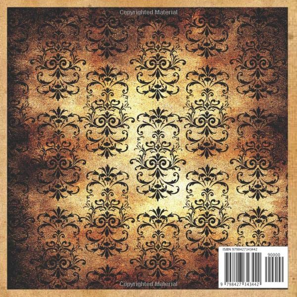 scrapbook paper damask brown gothic pattern queen for scrapbooking supplies & DIY material craft junk journal ephemera pack kit 28 patterned crafting ... decorative dark design for handmad art image 3
