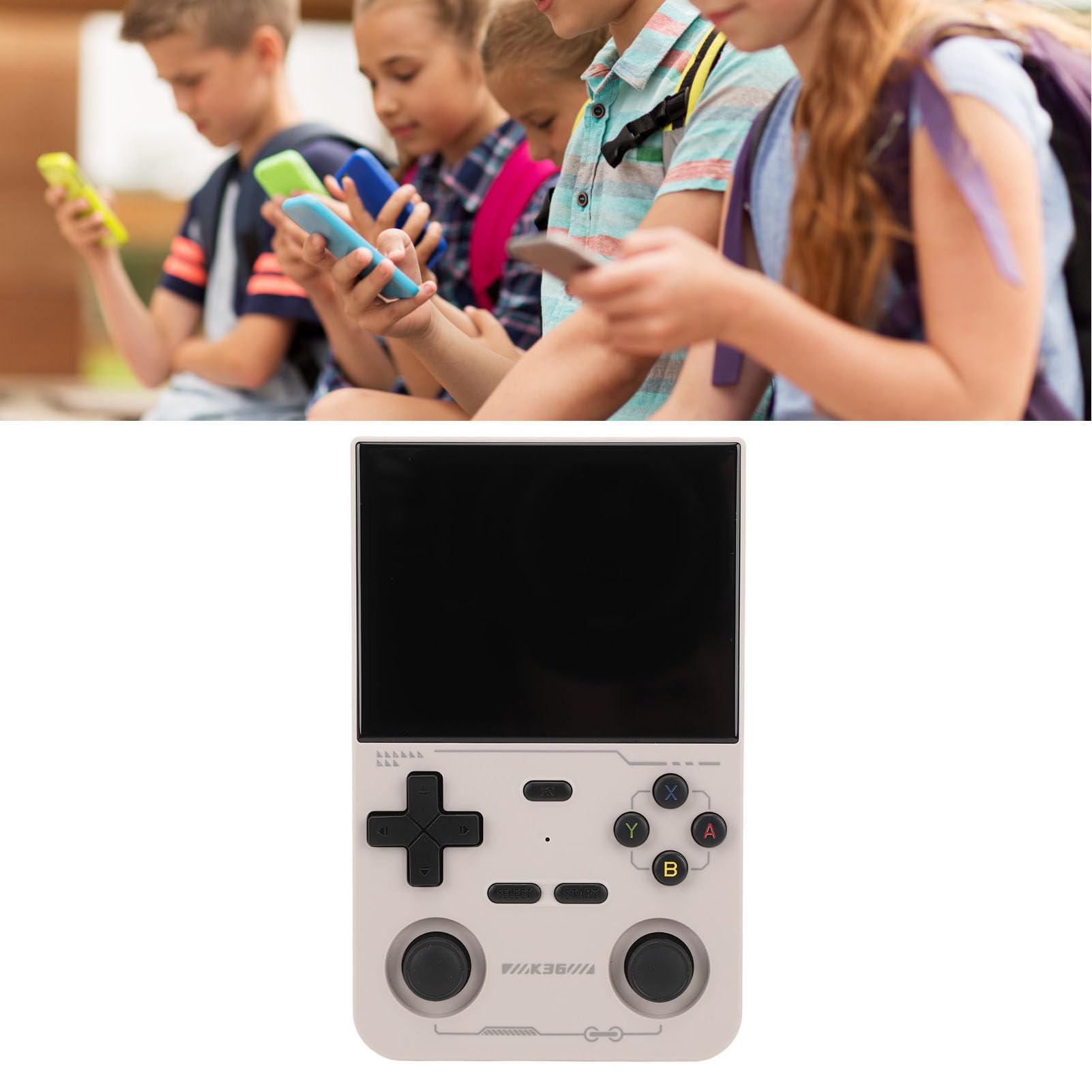 Przenośna Konsola do Gier Retro Konsole do Gier z 3,5-calowym Kolorowym Ekranem IPS, Podwójnym Joystickiem 3D Retro Konsola do Gier Typu Open Source 3500 MAh Bateria 640x480