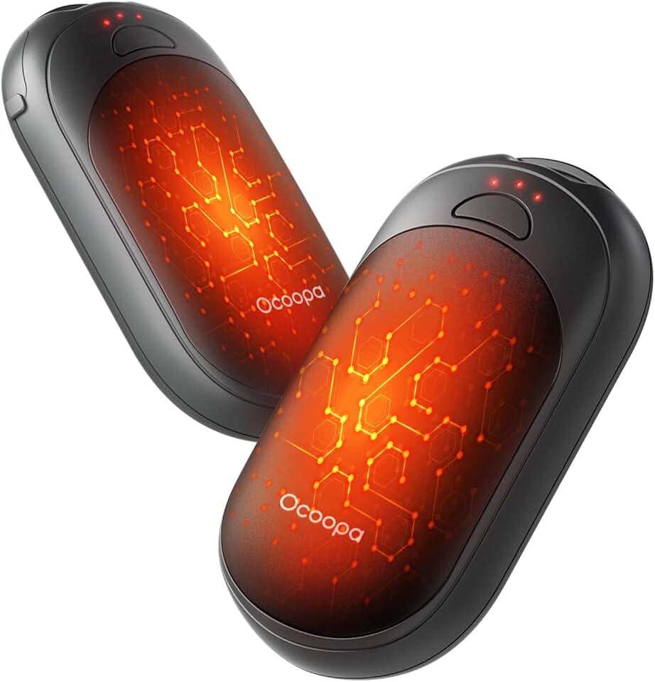 OCOOPA Magnetic Hand Warmers Rechargeable 2 Pack, UL Safety Heat 100-126°F, 3-Settings, Pocket-Sized, Max. 8 Hrs Long Lasting,Grea