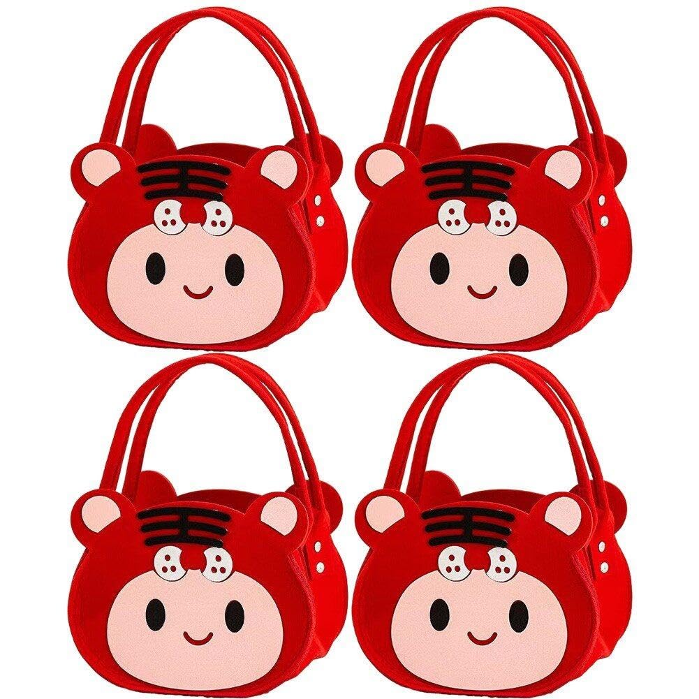 Cadeau mignon avec poignées dans son sac en feutre pour les vacances
