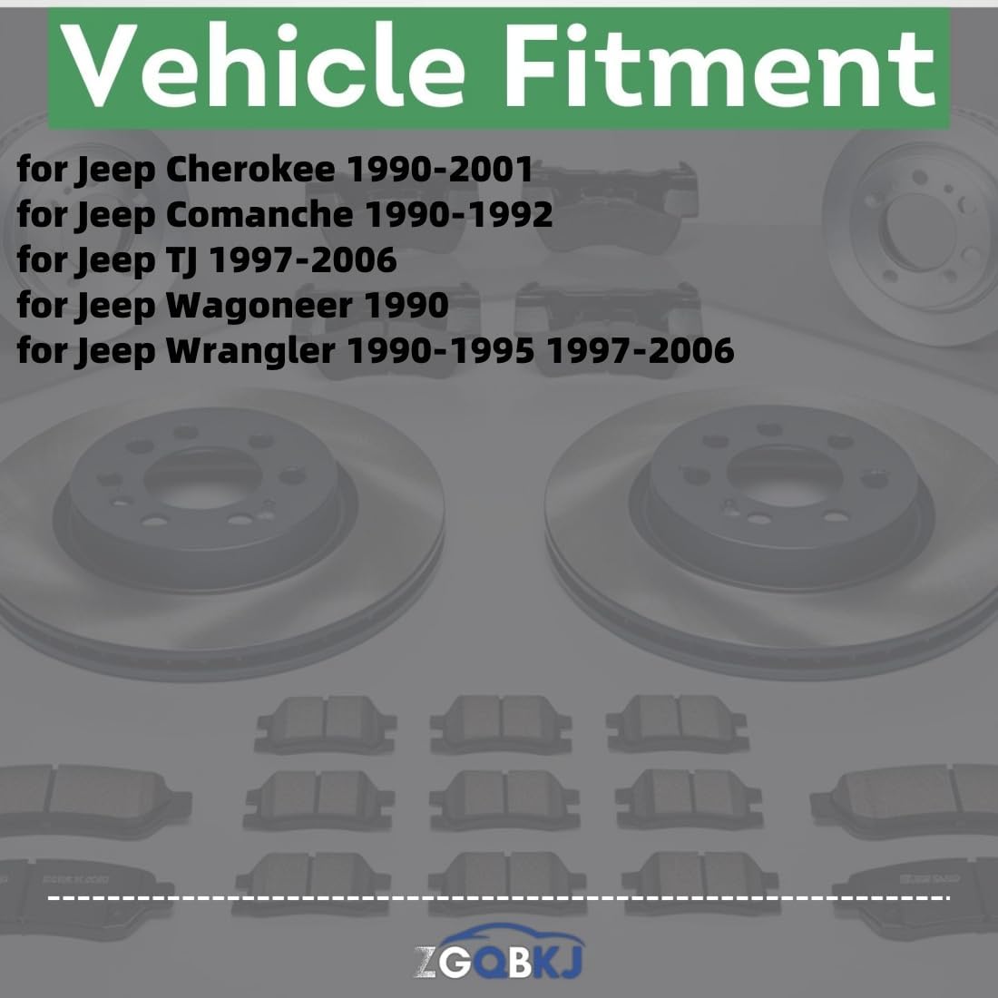 Front Ceramic Disc Brake Pads and Rear Drum Brake Shoes Set Semi Metallic for Jeep TJ 4.0L 1997 1998 1999 2000 2001 2002 2003 2004 2005 2006, for Jeep TJ 2.5L 1997 1998 1999 2000 2001 2002