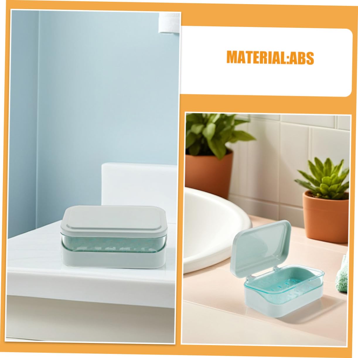 4 Piezas Jaboneras con Tapa y Doble Capa con Drenaje Portátiles y Resistentes Diseño Compacto y Autodesagüe para Baño Camping y Gimnasio de Unidades Azul