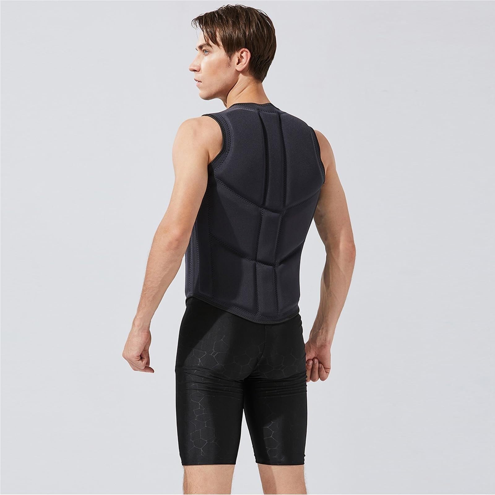 Adult Classic Surfing Vest High Buoyancy Surfing Vest with Zipper for Fishing Kayaking Swimming Boating Canoeing Rafting Water Sports Safety Gear Men Women Adjustable