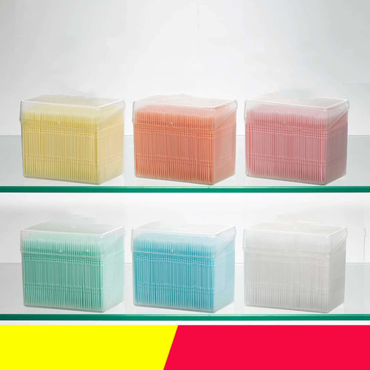 Luxshiny 1060 Palillos de Dientes de Doble Punta de PP para Limpieza Interdental sin Dañar Encías, Diseño Ecológico Cepillo de Pescado y Punta Cónica para Cuidado Bucal Diario