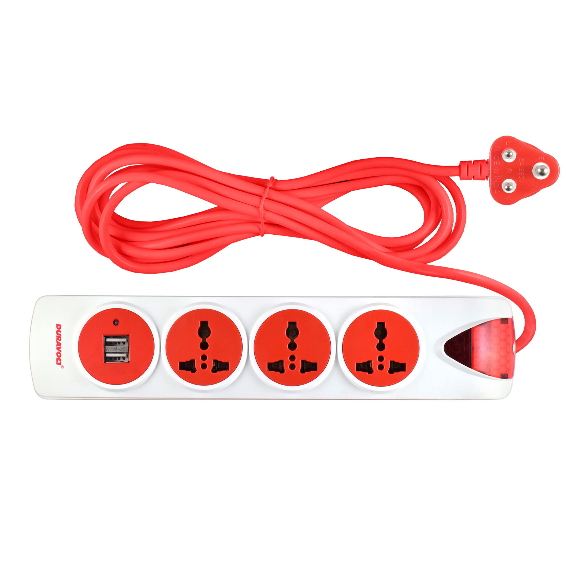 6 Amp Extension Board with 4mtr Cable Master Switch for TV/Laptop/Fridge and All Heavy Home Office Appliances with Surge Protectors — Amazon image 8
