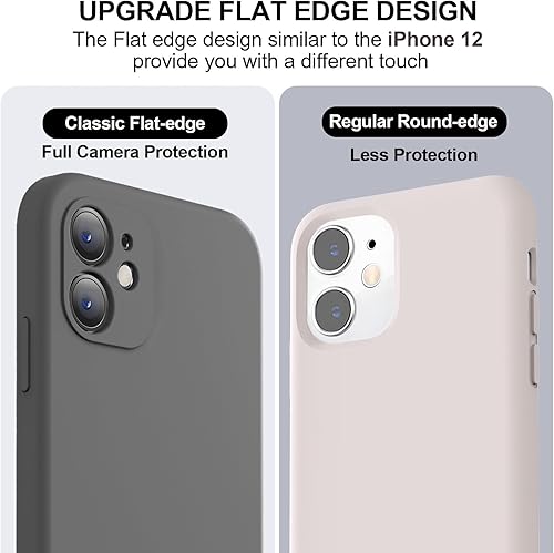 Miniatura 3 de Vooii Funda compatible con iPhone 11, silicona líquida mejorada con bordes planos, protección de cámara, forro de microfibra antiarañazos suave,