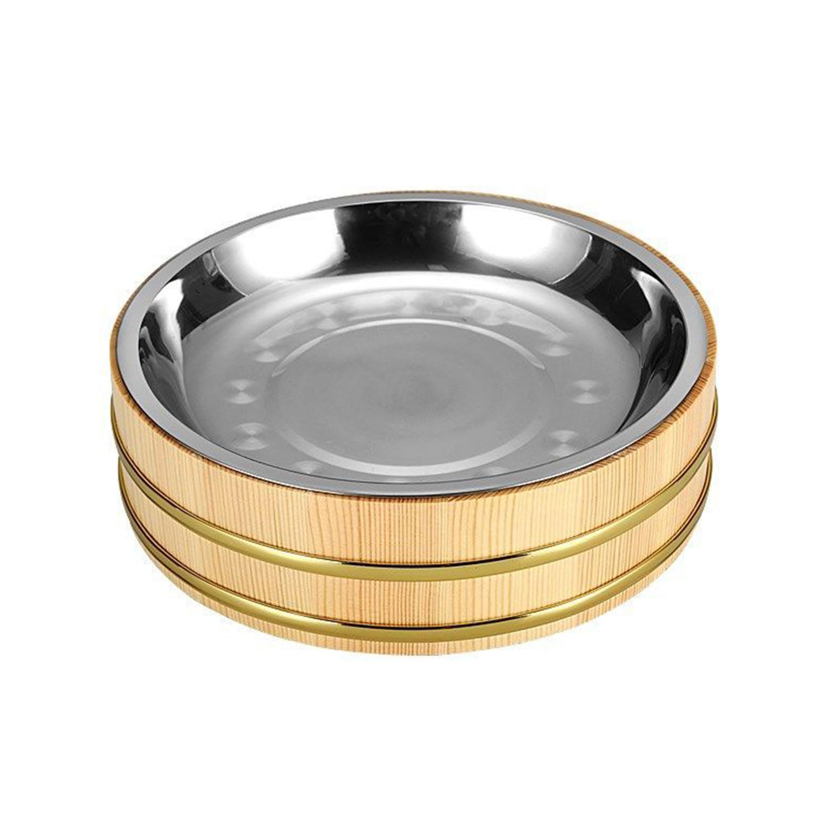 RQLSSSLMXJ Rice Sushi Tub Bowl Wooden Bowl Bucket Making Bucket Roundbasket Rice Storage Bucket Food Serving Steamer Tray for Restaurant Home,22CM