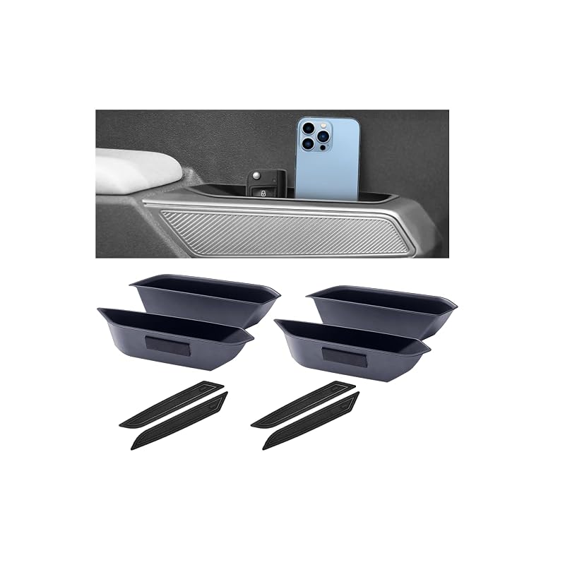Organizador de armazenamento para maçaneta de porta Ford Bronco 2021–2026 GZSH, preto, Kit com 4 peças