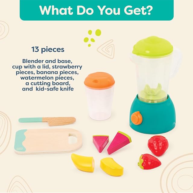 Foto 7 de 8 de B. toys Mini Chef - Juego de Batidos de Frutas con batidora