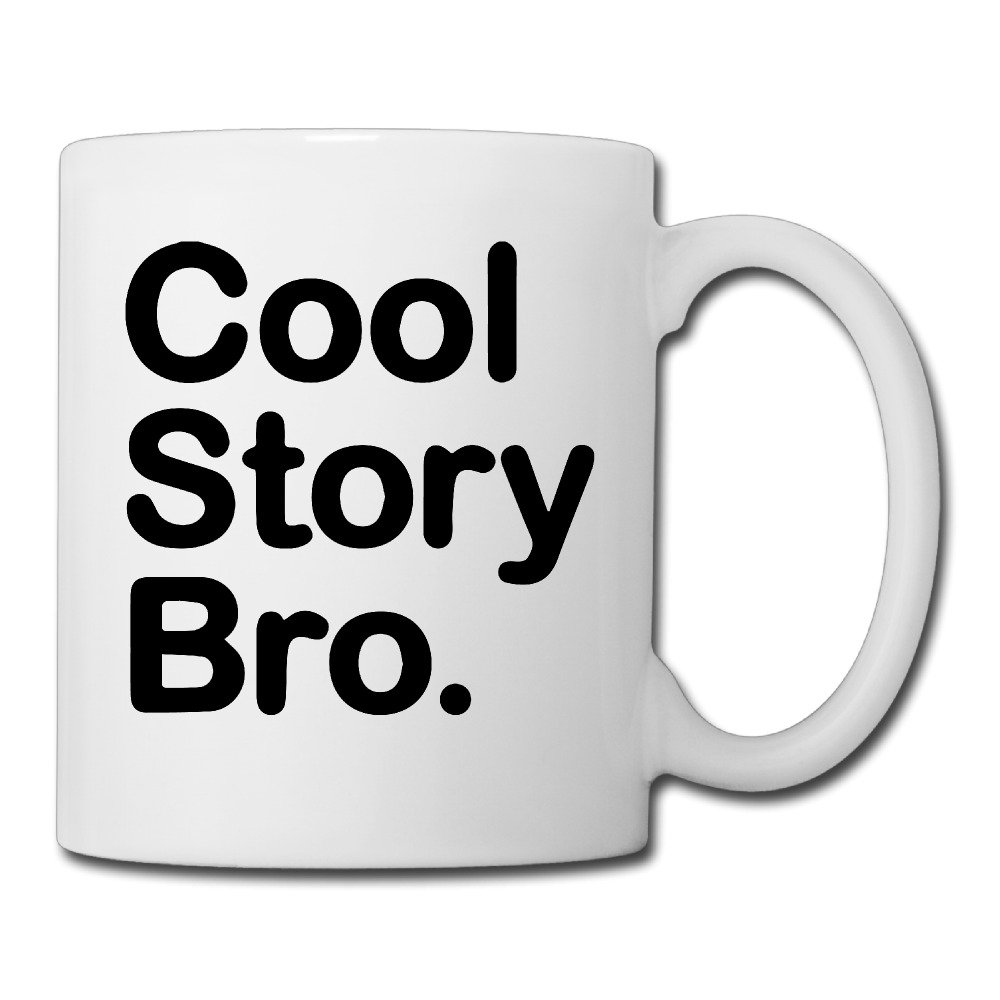 Cool Mugs Cool Story Bro Funny Writing Black Mug
