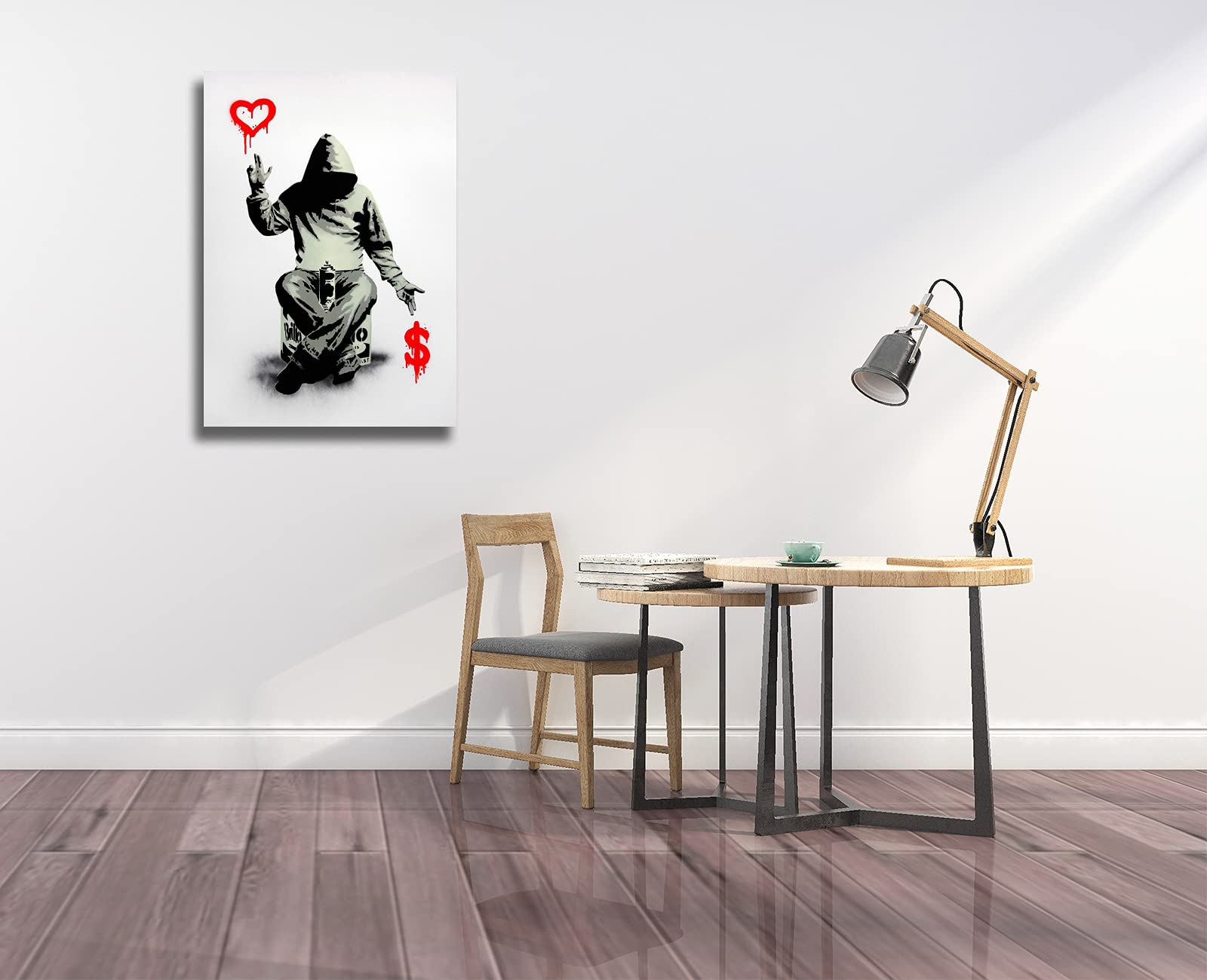 Amazon.co.jp: Banksy バンクシー 愛とお金 アートパネル 飾り絵