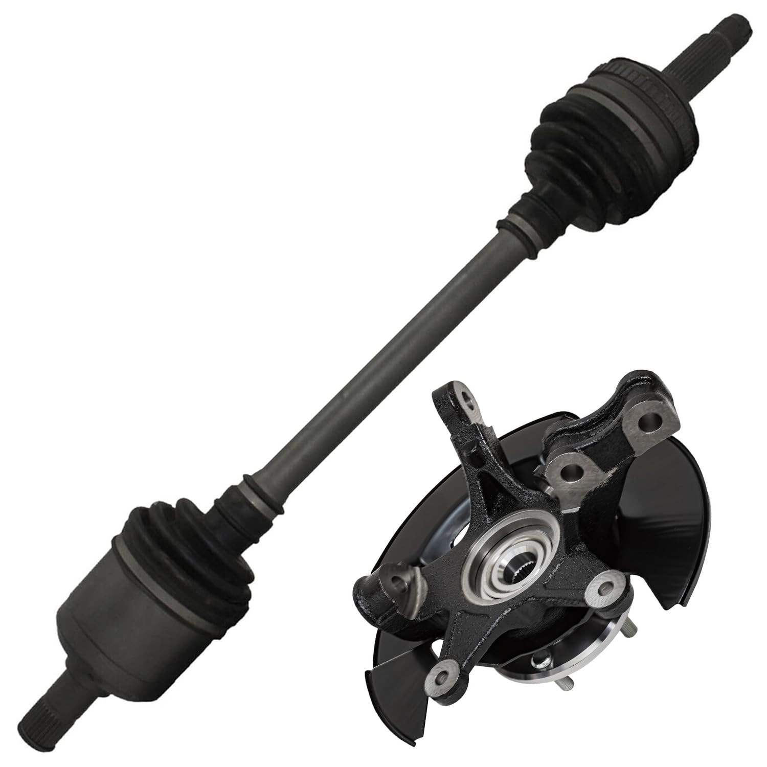 Detroit Axle - Front Left Steering Knuckle CV Axle for 2005-08 Honda Pilot
