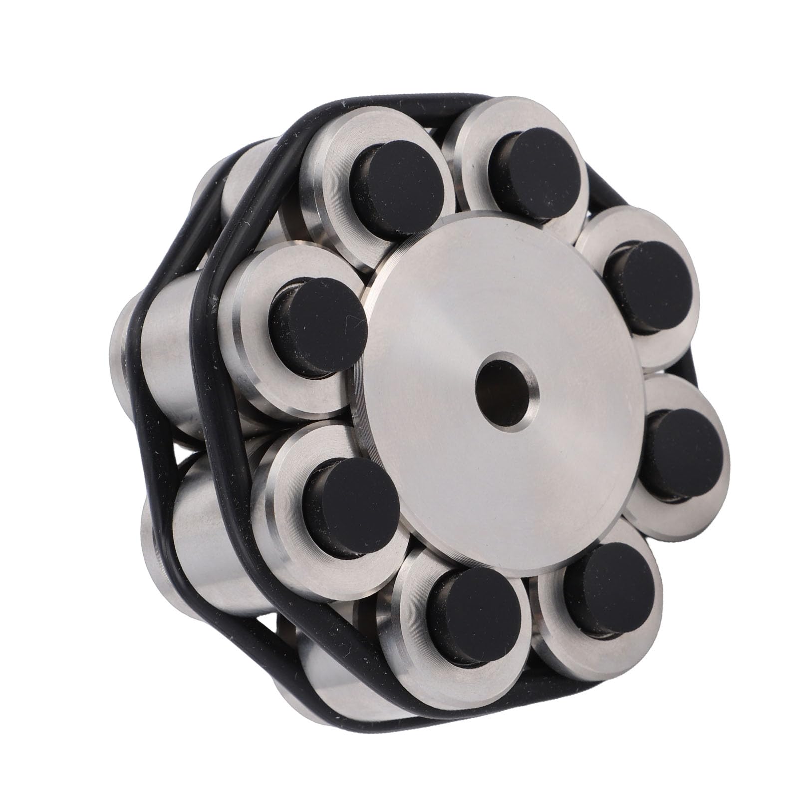 Bewinner HiFi-Schallplatten-Gewichtsstabilisator, Universelle Edelstahl-Plattenspieler-Scheibenklemme mit Rutschfester Unterlage, Ausgewogener Stabilisator für -Plattenspieler