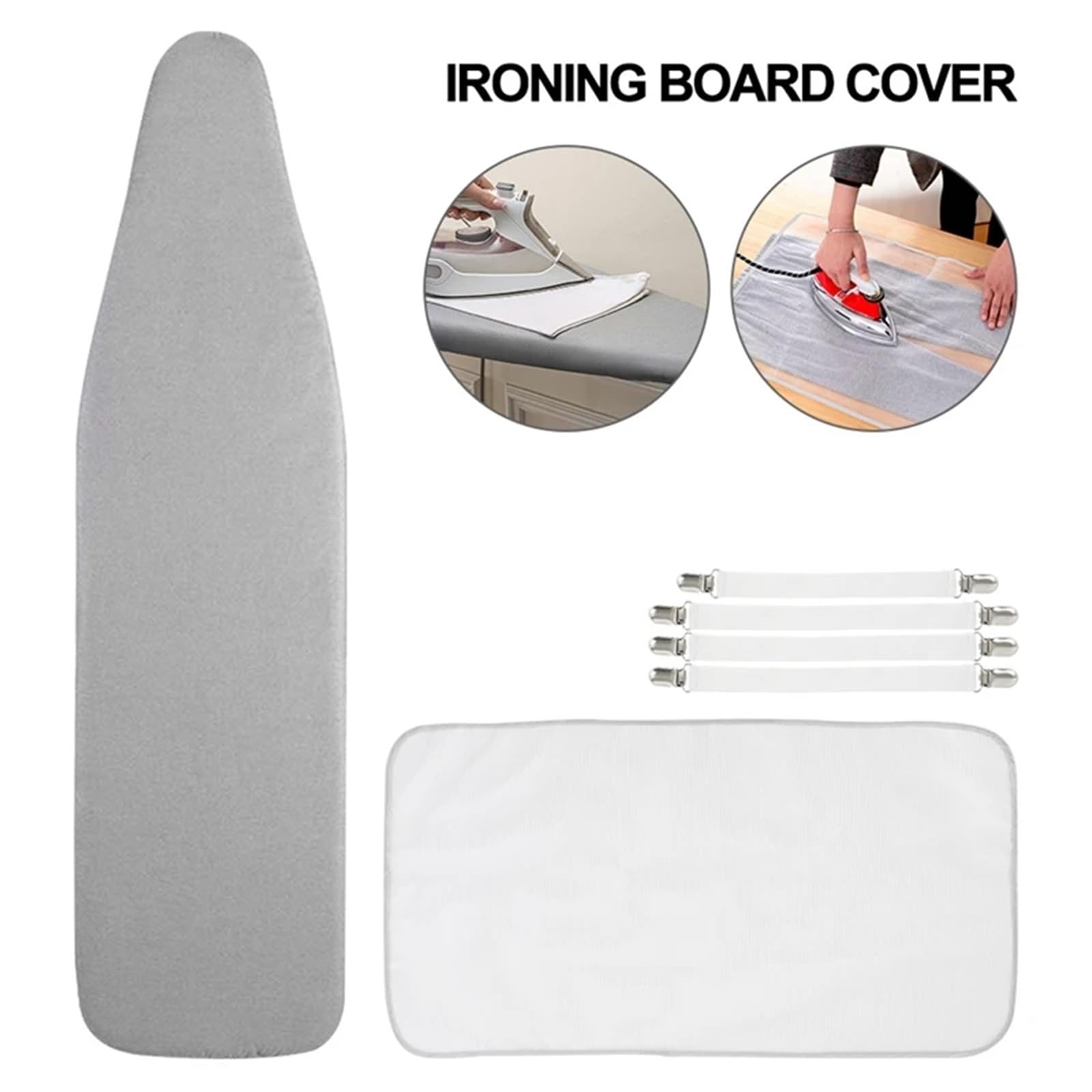 Funda para tabla de planchar La tapa de la tabla de planchar se adapta a grandes tarjetas de tablas estándar, resistente a las tapas de borde elástico