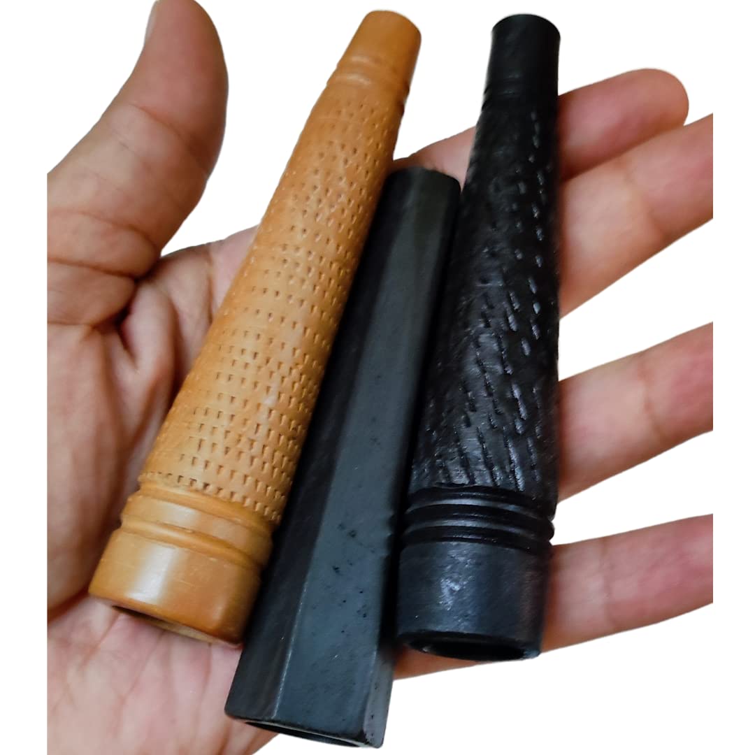 Buy meNmy smoking pipe chillum with Stone , Italian style natural clay