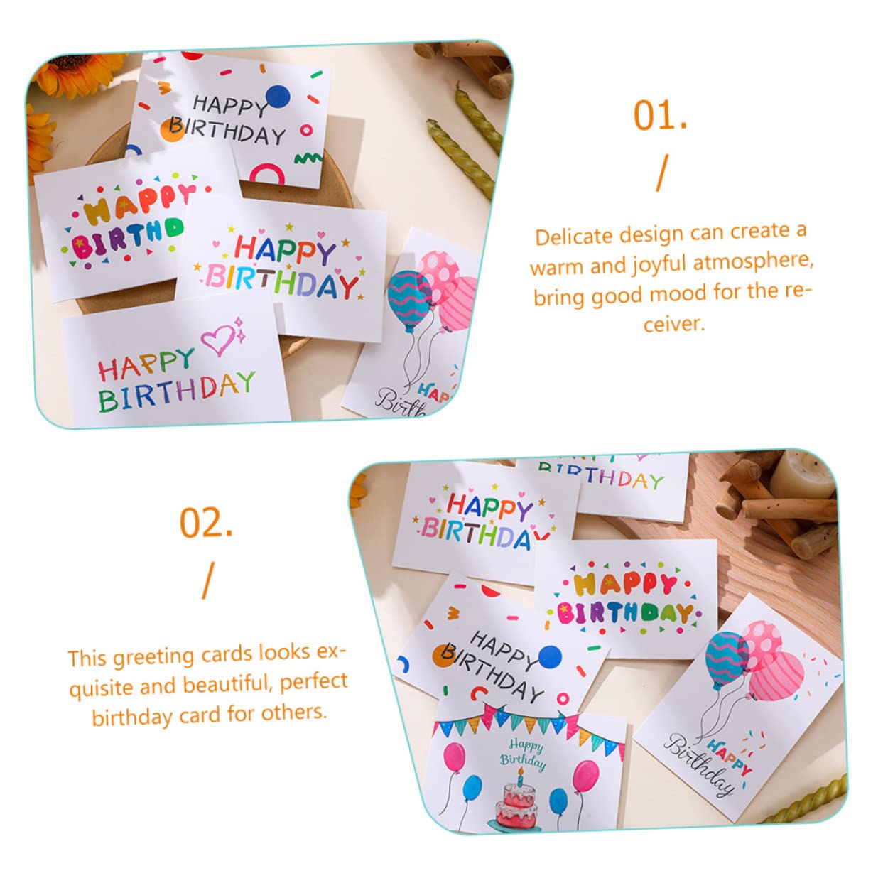 SHINEOFI 3 Set Di Biglietti Di Auguri Di Buon Compleanno Con Design Delicato Forniture Per Auguri Allingrosso 10 Pezzi * 3