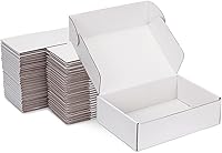 Vista 1 de Cajas de envío pequeñas de 9 x 6 x 2 pulgadas (paquete de 25) – Cajas de cartón corrugado blancas resistentes para pequeñas empresas, comercio