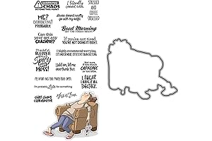 Art Impressions Stamps and Dies - Coffee Obsessed Slumped On The Sofa...