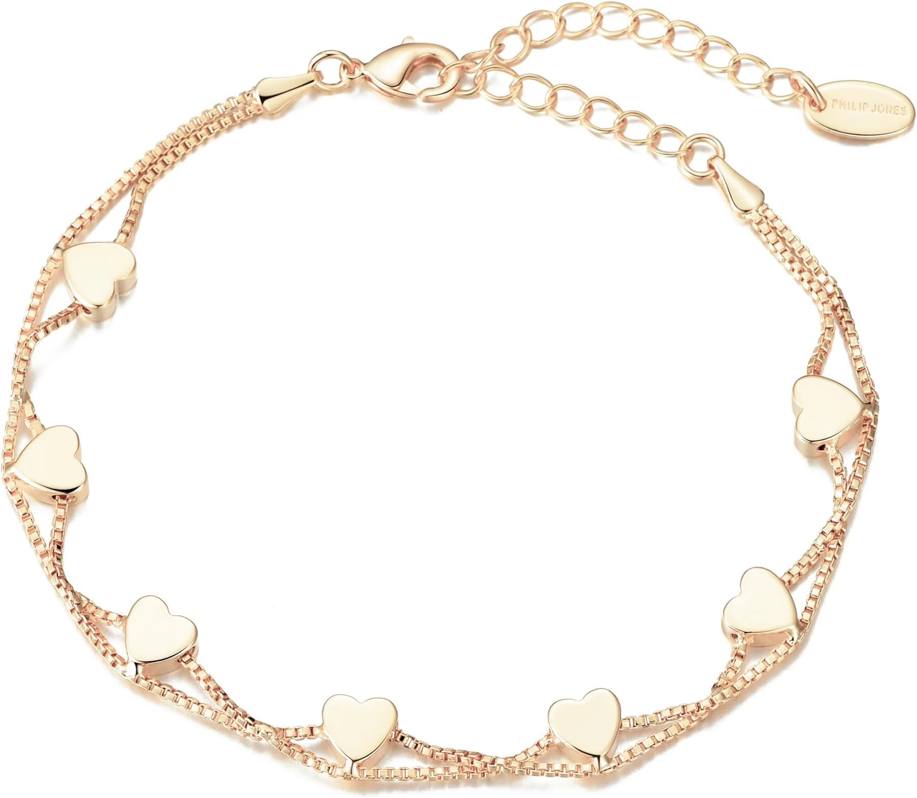 Philip Jones Gold Plated Heart Bracelet