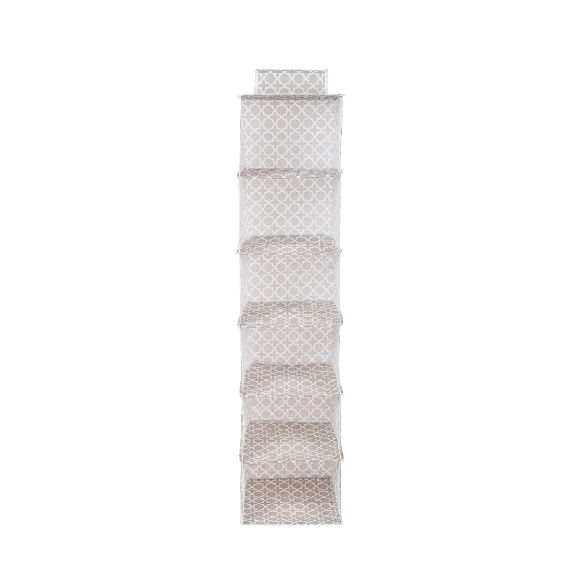 Compactor Home Portascarpe, Microfibra, Taupe/White, 30 x 30 x 128 cm