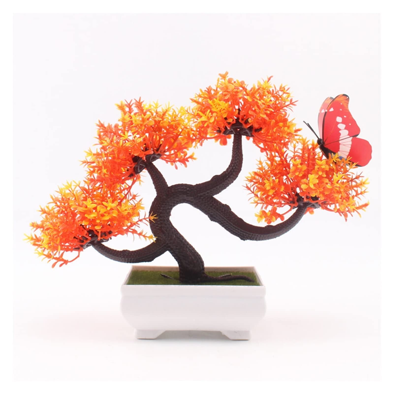 ULTRAWAVE Faux Tree NEW Artificial Plants Bonsai Small Tree Pot Fake Flowers Potted Ornaments For Home Decor Decoration Hotel Garden Faux Plants Indoor(E)