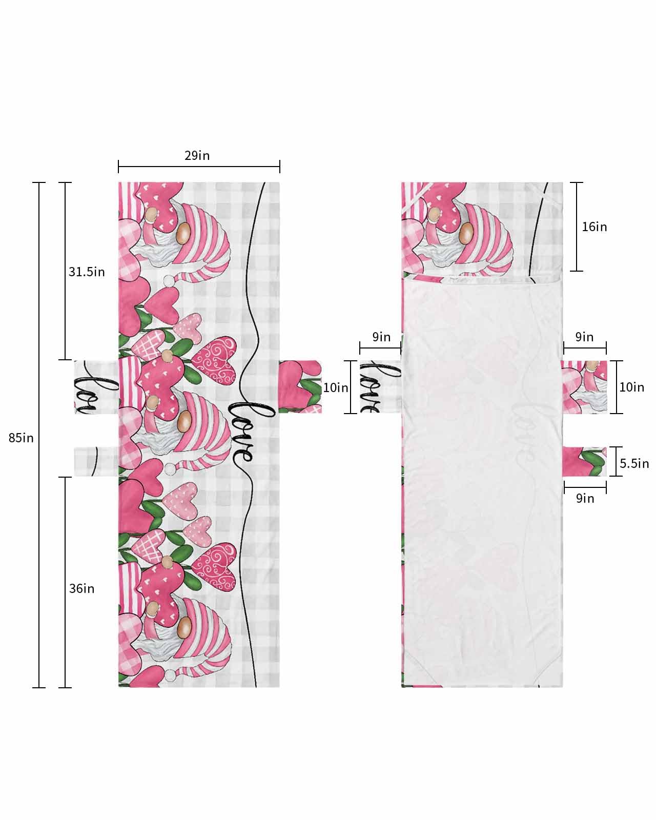 Pink Gnomes Valentines Day Beach Lounge Chair Towel Cover, Soft Chaise Lounge Towel with Side Pockets Patio Pool Chairs Cover for Beach/Pool Sunbathing 29x85 Grey Plaid Teal Botanical